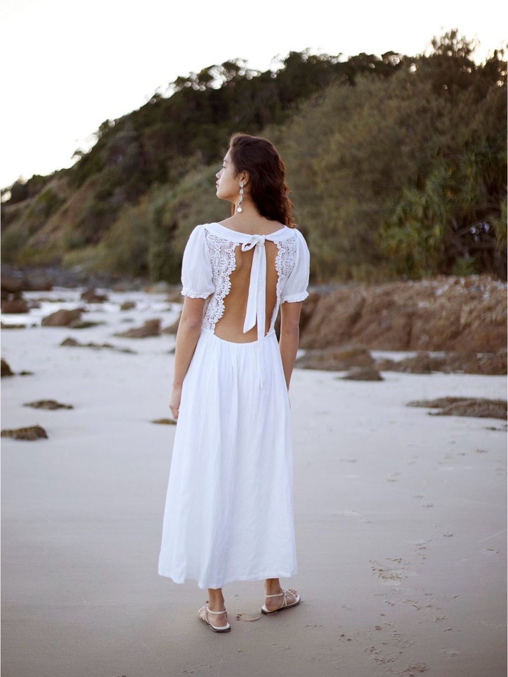 NWT Free People All You Need is Lace Midi Dress in Sage Green - Picture 3 of 4
